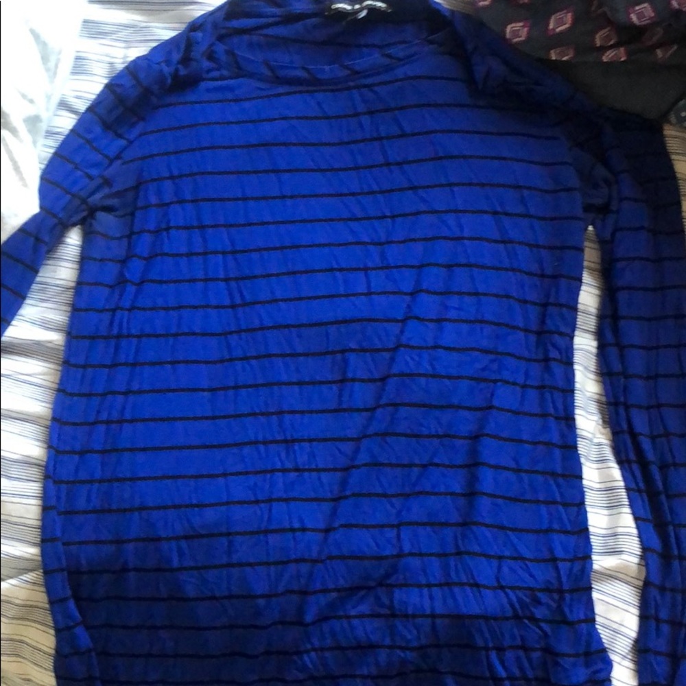 Blue long sleeved shirt